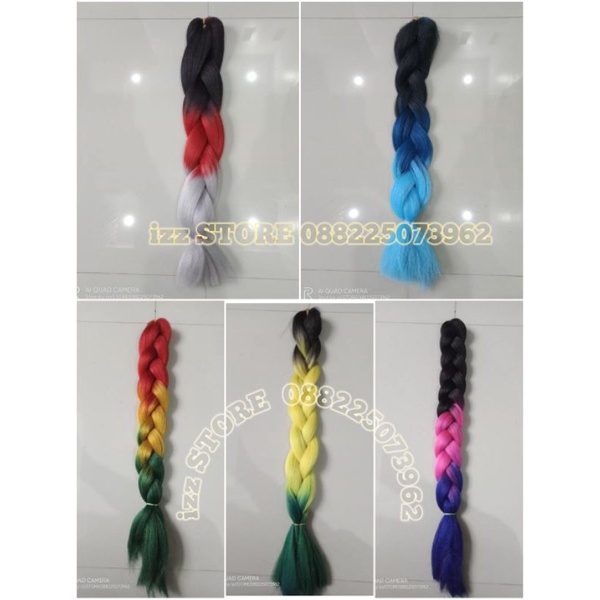 RAMBUT SAMBUNG AFRIKA IKAT TENGAH 3WARNA