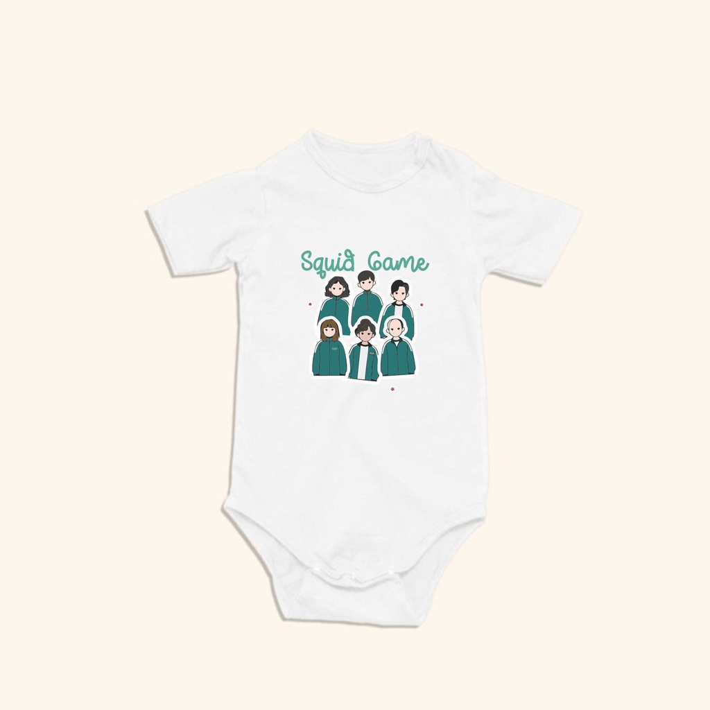 (BISA COD) Jumper Bayi /Romper/ Bodysuit Motif Squid Squad