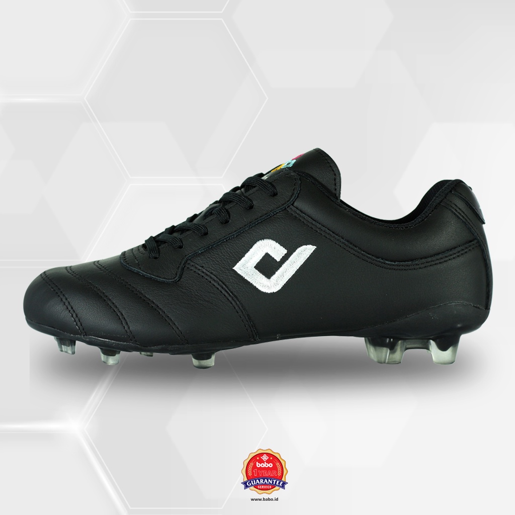 Bisa COD! Sepatu Bola Babo Serenity R1 Black Original Brand Lokal Indonesia | Sepatu Bola Kulit Asli