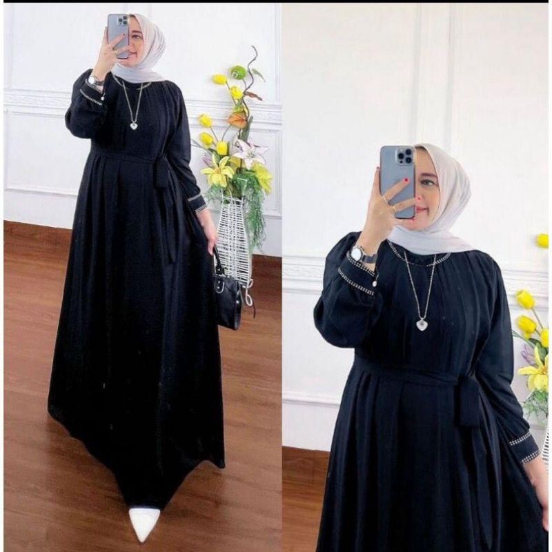 DRESS MUSLIM, baju wanita, baju gamis, dress, gamis, Baju gamis, fashion wanita, Naura Dress