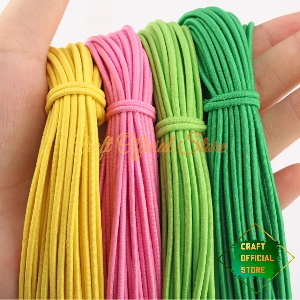 5 METER Tali Elastis 2.5mm Sengkelit Tali Karet String Strap Masker