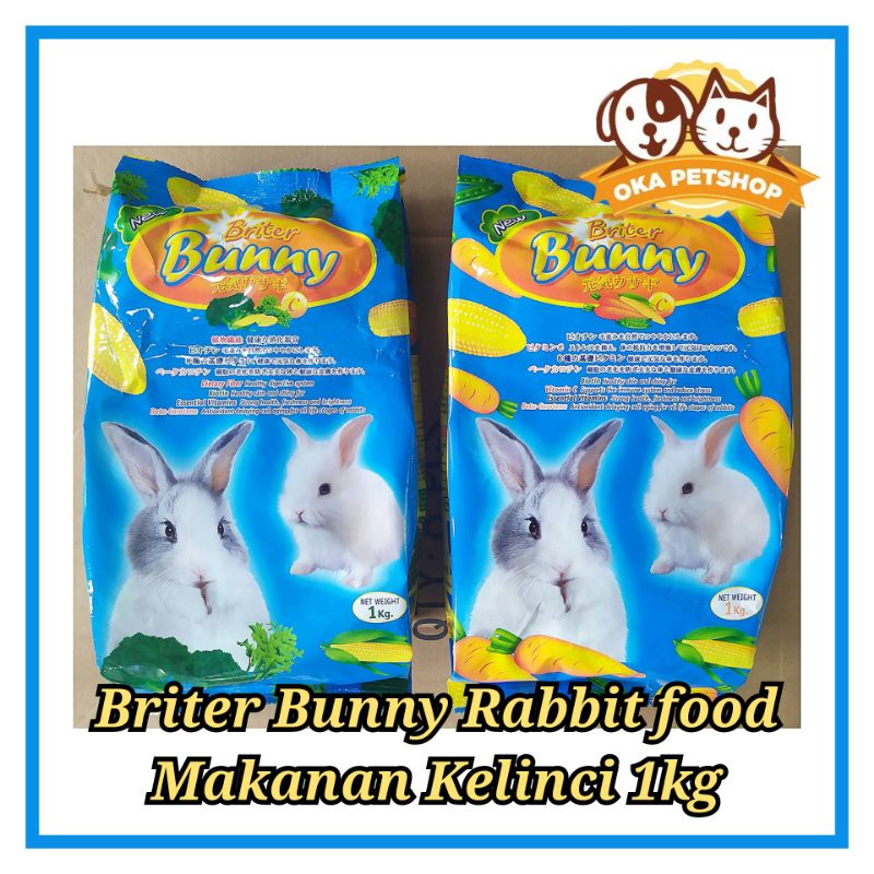 makanan kelinci 1kg freshpack - BRITTER BUNNY BROKOLI/ORIGINAL 1KG - makanan kelinci briter bunny 1kg