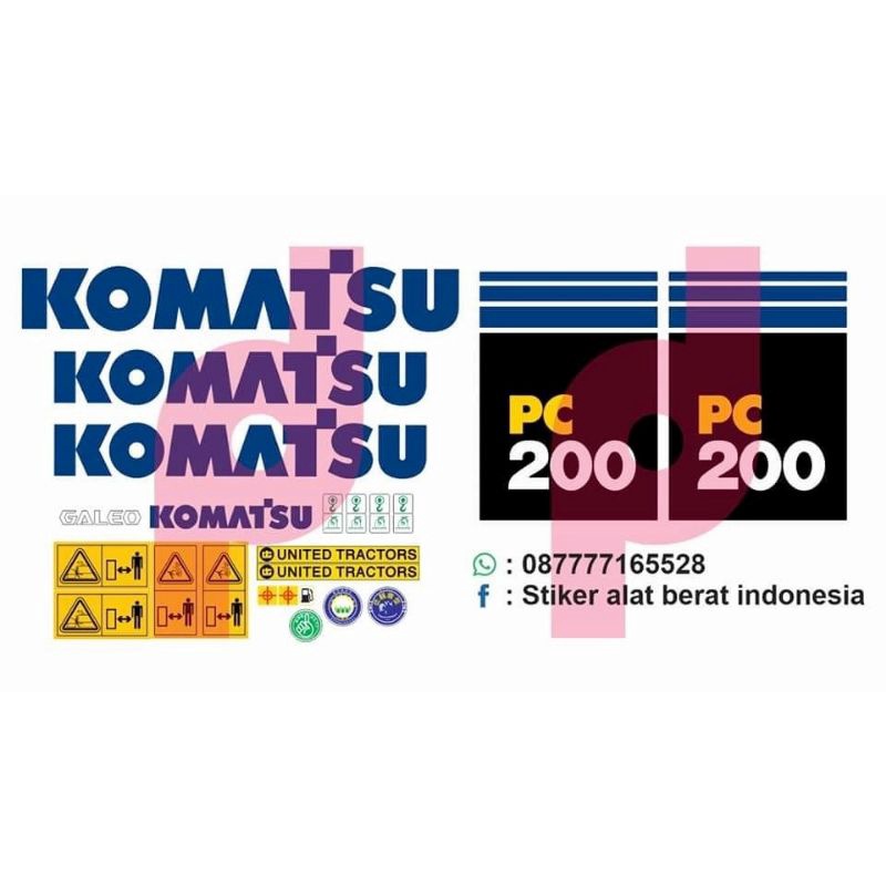 Stiker Komatsu PC200-7