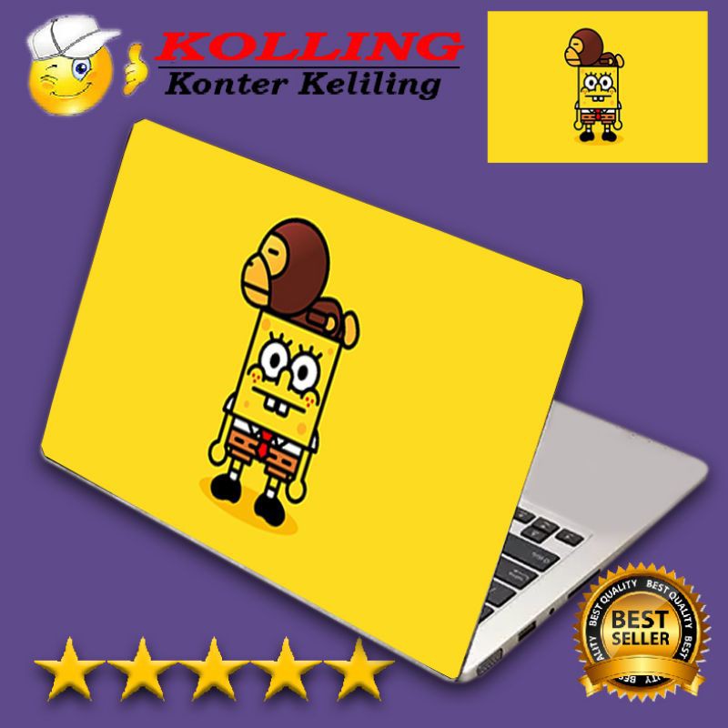 Garskin Laptop logo art spongebob x bby milo Skin Laptop Stiker Laptop