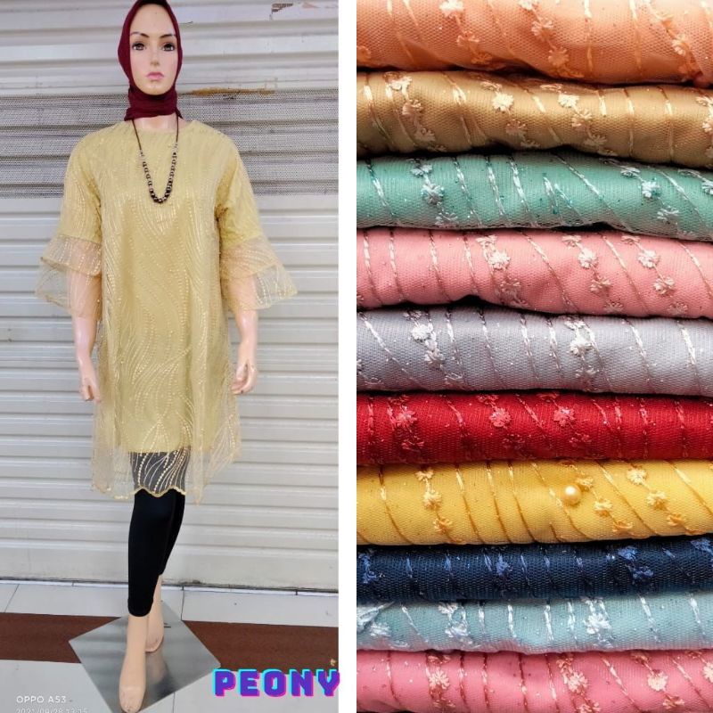 Baju dress tunik tile muslim wanita bahan berkualitas