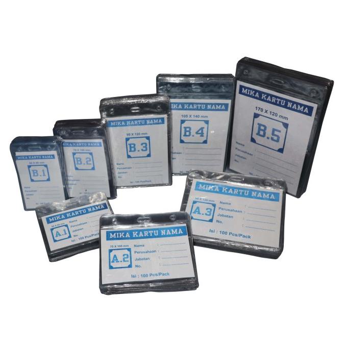 

Office & Stationery | Document Organizer | Mika Kartu Nama Polos B5 /Card Case/Name Tag Holder/Id Card | Best Seller