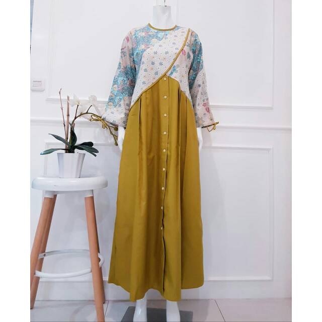 Gamis toyobo kombinasi batik by edness kayla (booked)