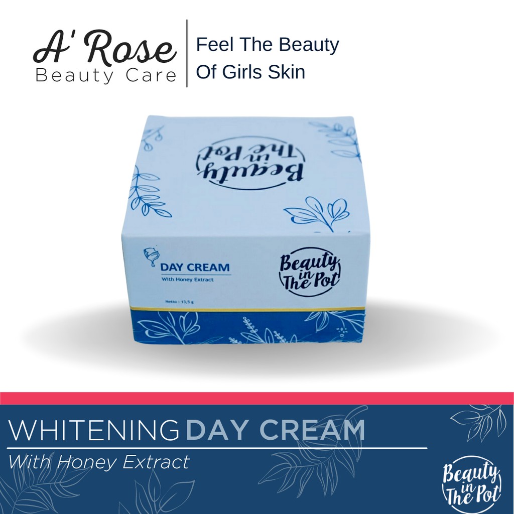 WHITENING DAY CREAM BEAUTY IN THE POT (Krim Pagi/Siang) with Honey extract/Krim glowing/krim putih/k