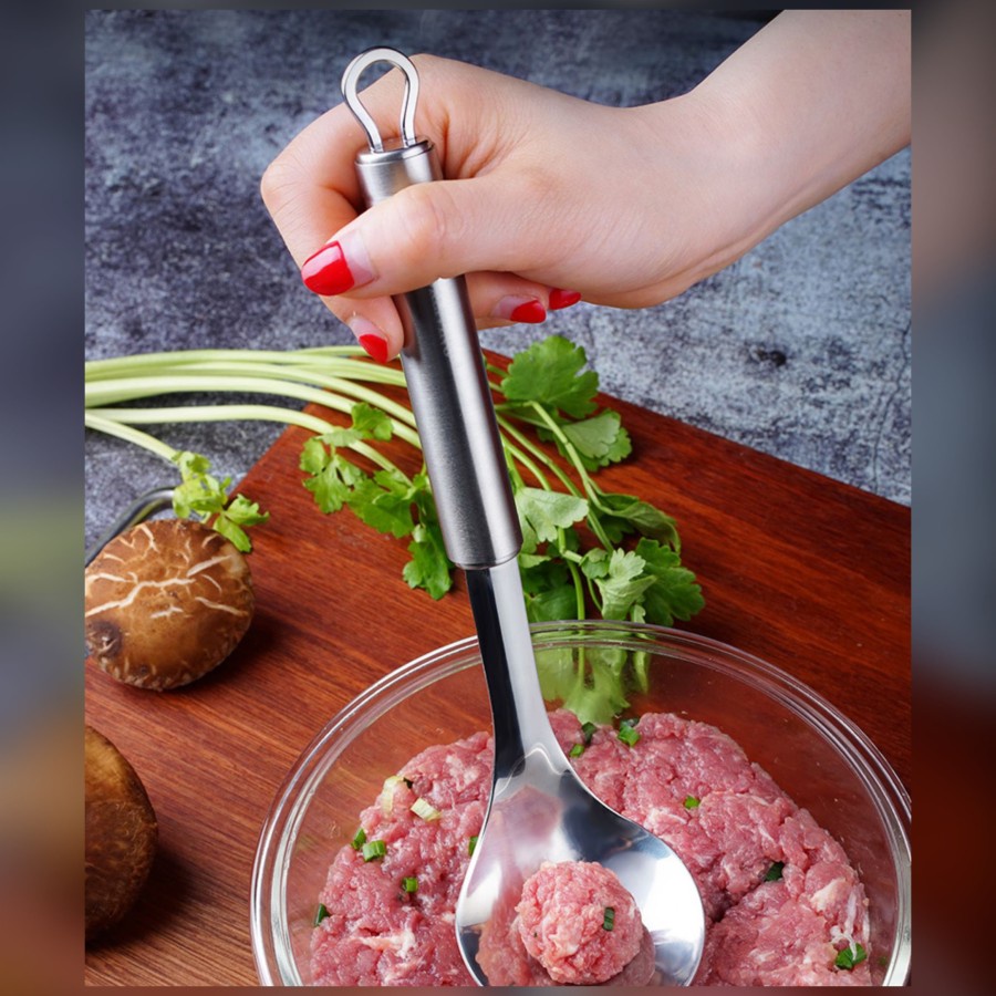 Premium Alat Pembuat Bakso Anti Lengket STAINLESS Bantu Cetak Bakwan Buat Bentuk Cetakan Bakso