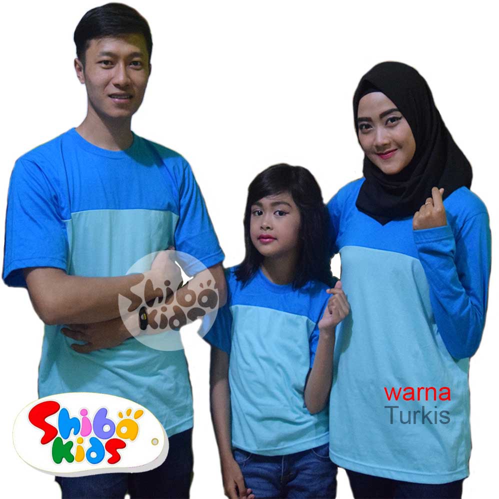 Kaos oblong polos couple familly   / Seragaman pasangan / samaan ayah ibu anak