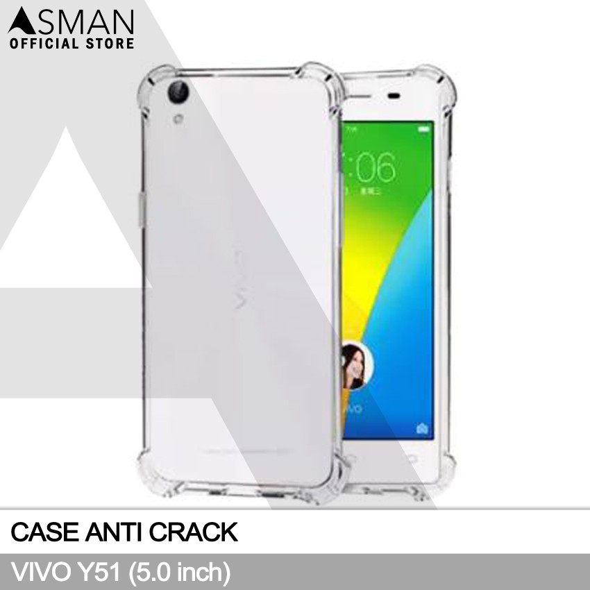 Anti Crack VIVO Y51 (5.0&quot;) | Soft Case Anti Bentur - Clear