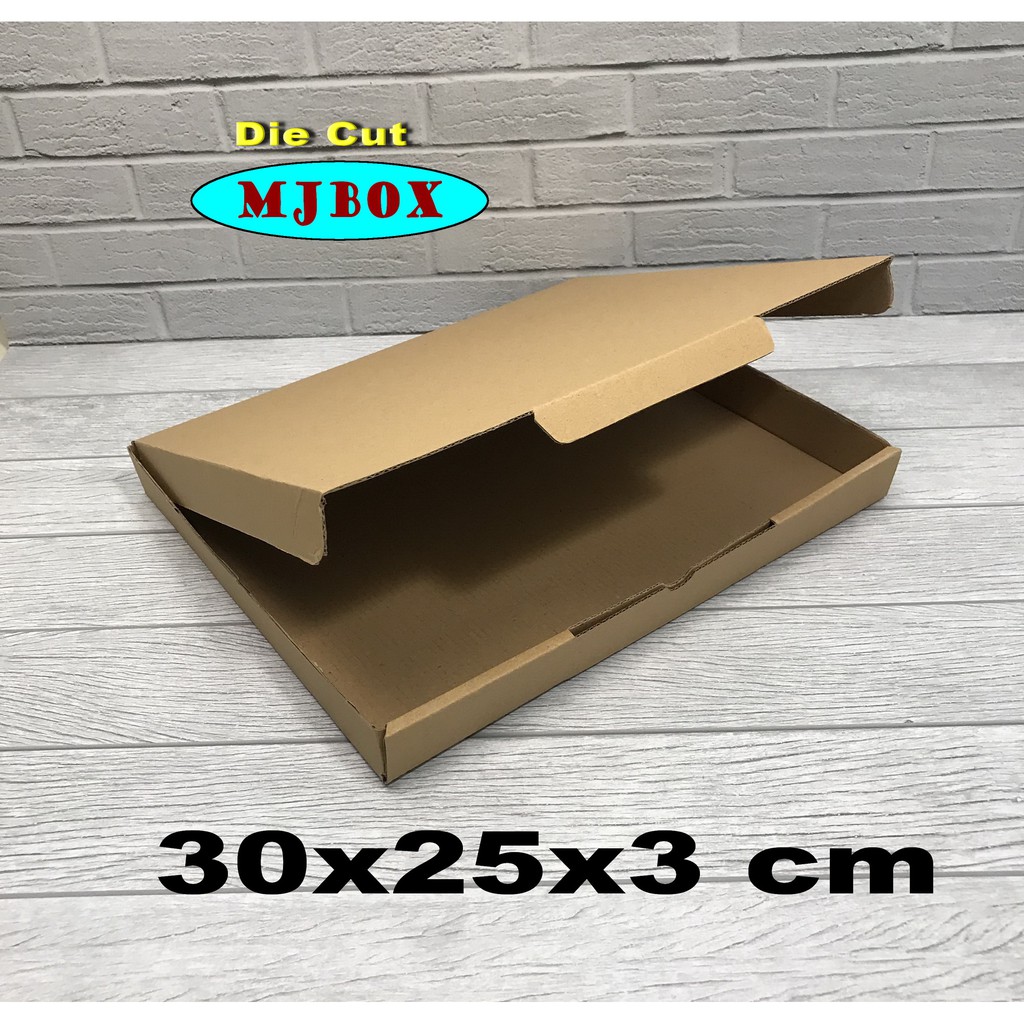 

KARDUS UK. 30x25x3 CM....DIE CUT KARTON BOX UNTUK KOTAK BAJU-AKSESORIS-SOUVENIR DLL MODEL BOX PIZZA