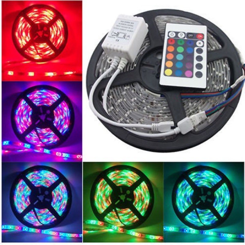 lampu natal / lampu tiduur SMD 3528 / strip led 5 meter + REMOTE + MODUL + ADAPTOR