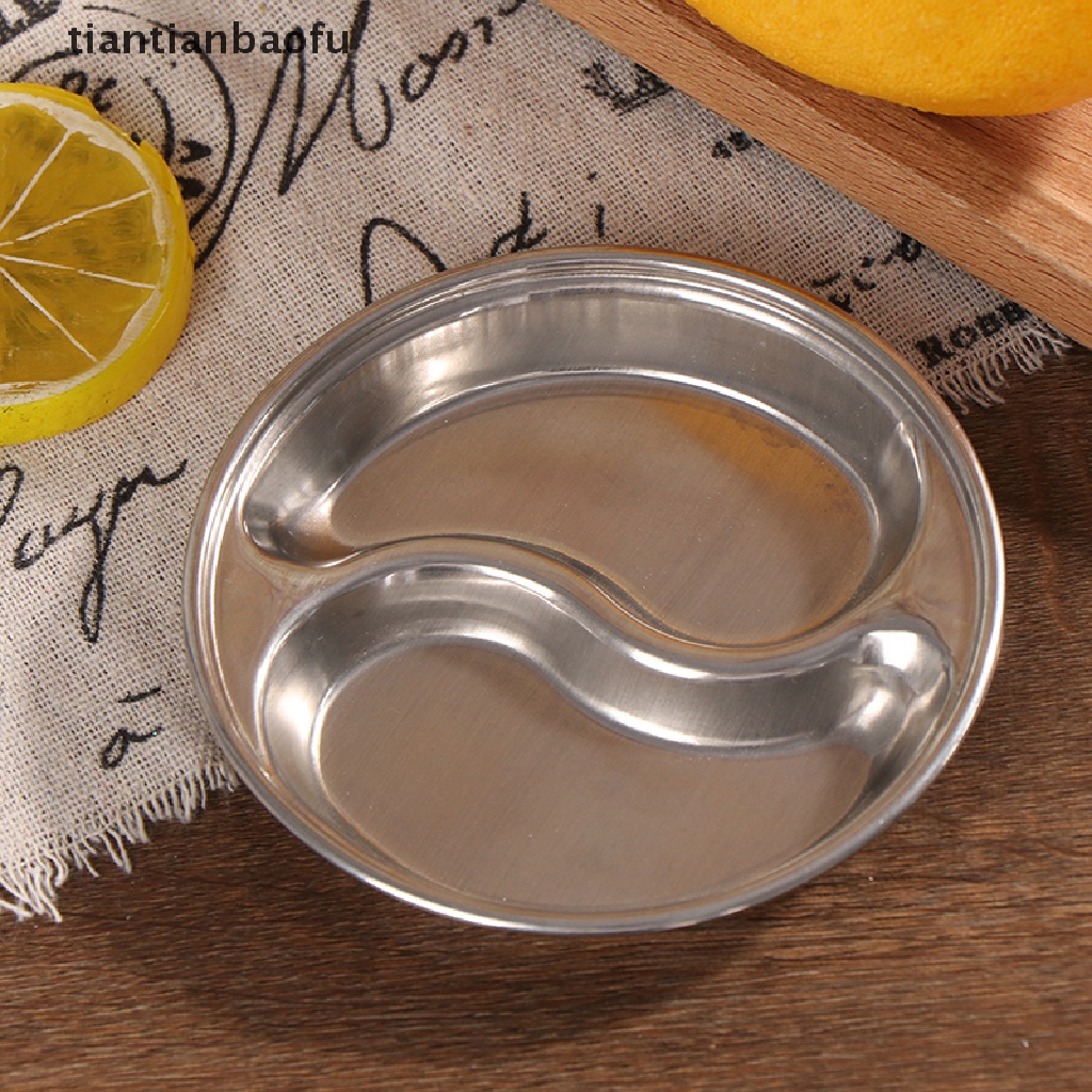 [tiantianbaofu] 1pc Seasoning Dishes Stainless Steel Sauce Dishes Food Dipping Bowls Boutique