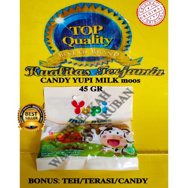 

CANDY YUPI MILK 45 GR BONUS TEH/TERASI/CANDY