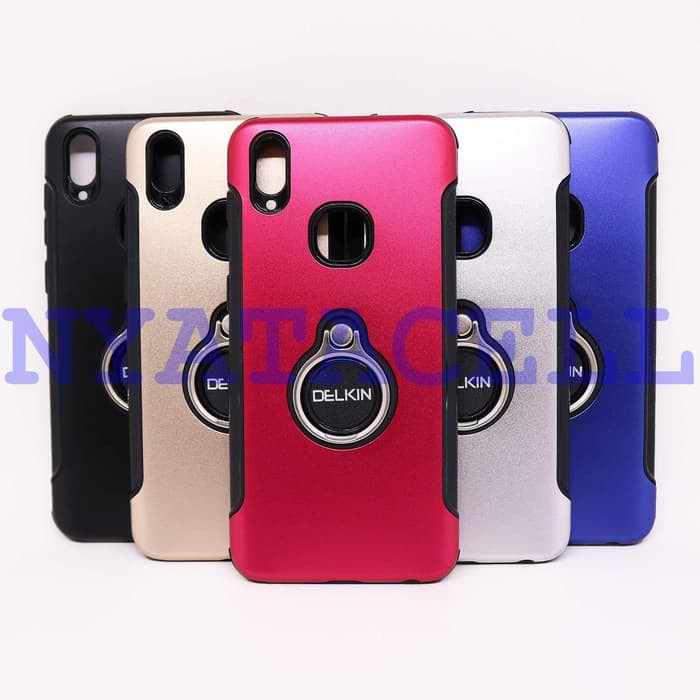 Terbaru Case Delkin 3 In 1 + I-Ring Vivo V11i /Hardcase Carbon Slim Cover
