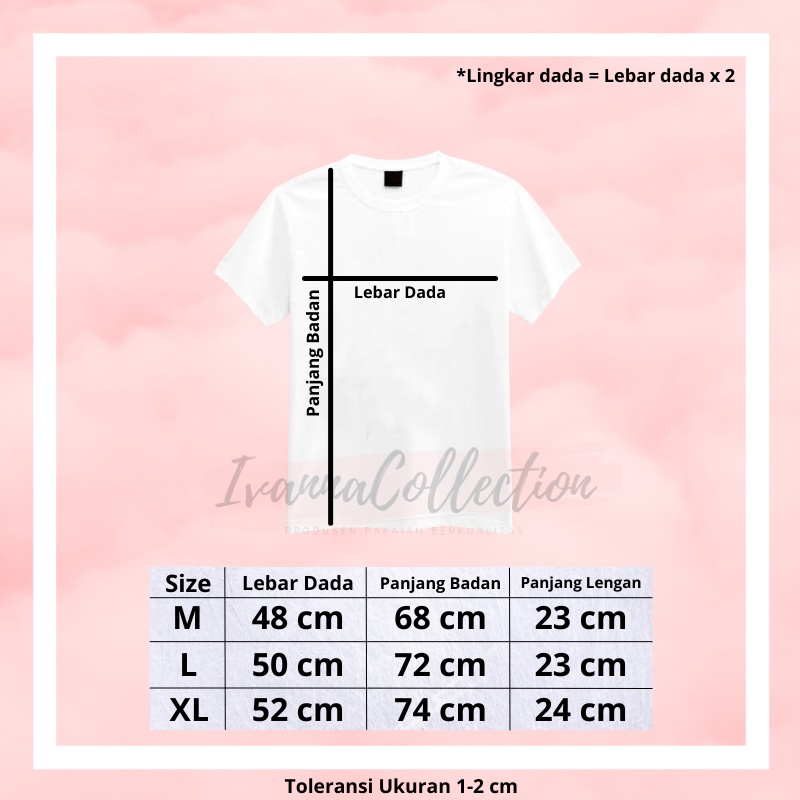 IvannaCollection Baju Kaos Atasan Couple Pasangan Sablon Dream Jepang Kaos Cople Kekinian Korean Style Size M L XL