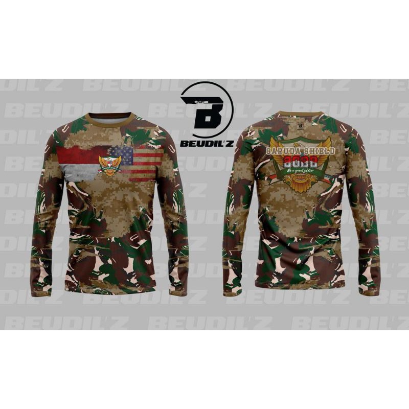 GARUDA SHIELD 2022 LENGAN PANJANG/JERSEY GARUDA SHEILD/KAOS/PAKAIAN/KAOS FULL PRINTING/ OLAHRAGA/BDL