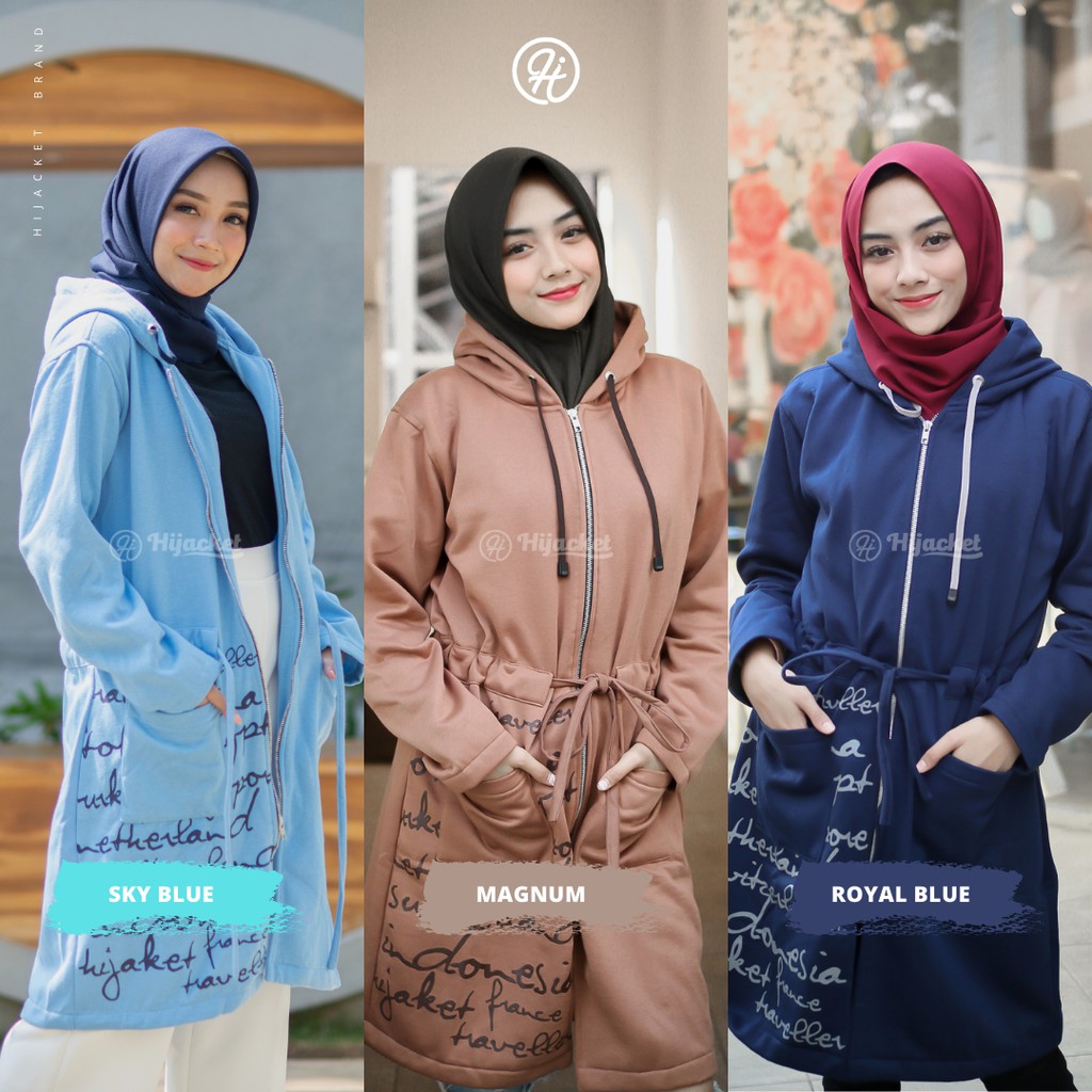 Hijacket Urbanashion Series Origilal Jaket Hijabers Bahan Premium Fleece yang 