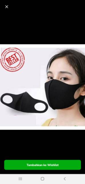 MASKER polos bahan scuba bisa dicuci dan Masker ANTI POLUSI/DEBU