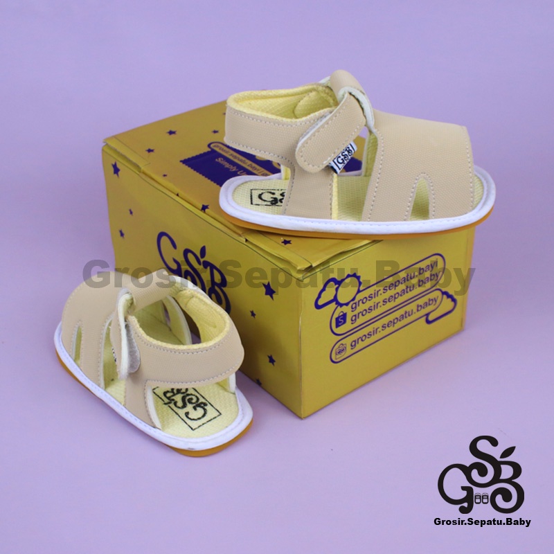 sepatu bayi sendal bayi sandal bayi laki laki perempuan prewalker bayi  umur 2 - 12 bulan model casual S02 polos ringan  fleksibel &amp; Anti Slip