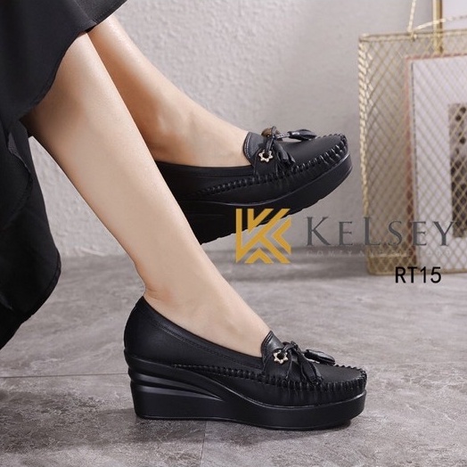 (GRATIS ALAS KAKI) RESTOCK!!  NICOLE SEPATU WEDGES WANITA IMPORT SEPATU KERJA WANITA RT15