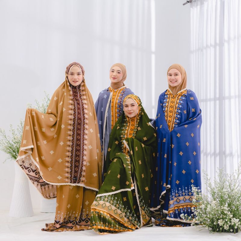 MUKENA ZIANISA BORDER IED HAMEEDA SERIES ALLSIZE