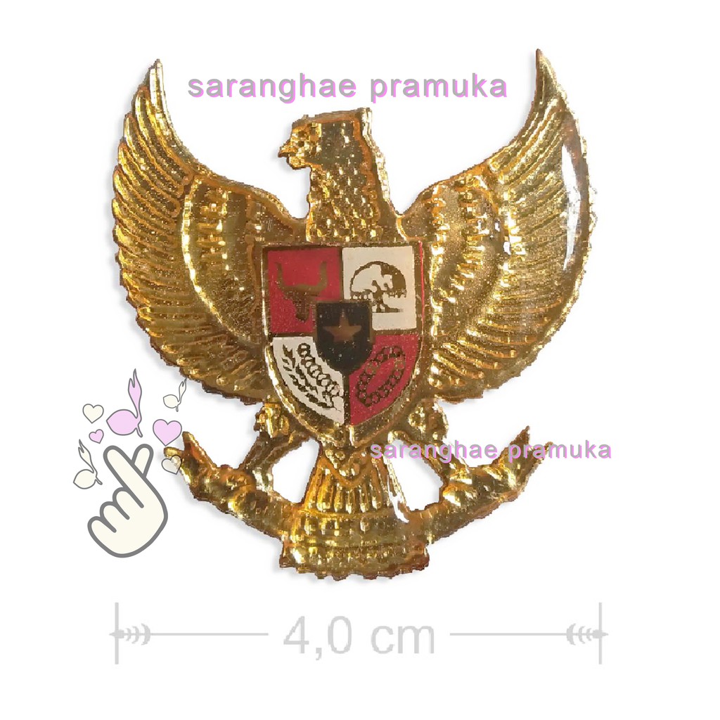 Pin Garuda pancasila Lencana garuda Bros Logam Kuningan 2,5cm 3cm 4cm 5cm