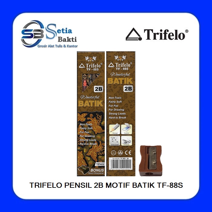 

TRIFELO Pensil 2B Motif Batik TF-88S 1 Pak-12 Pcs