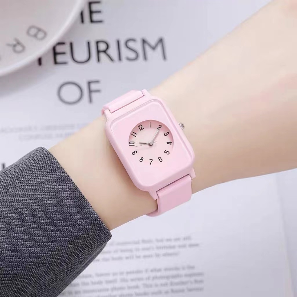 COD✅ Jam Tangan Wanita Fashion Rubber Analog Quartz Watch Cewek Import Harga Grosir   S1224