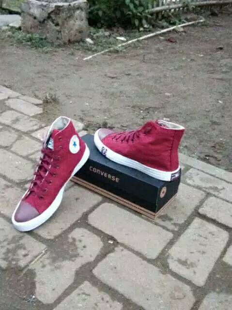 Sepatu Boot Convers Flash Murah Grade Ori Kanvas Hitam