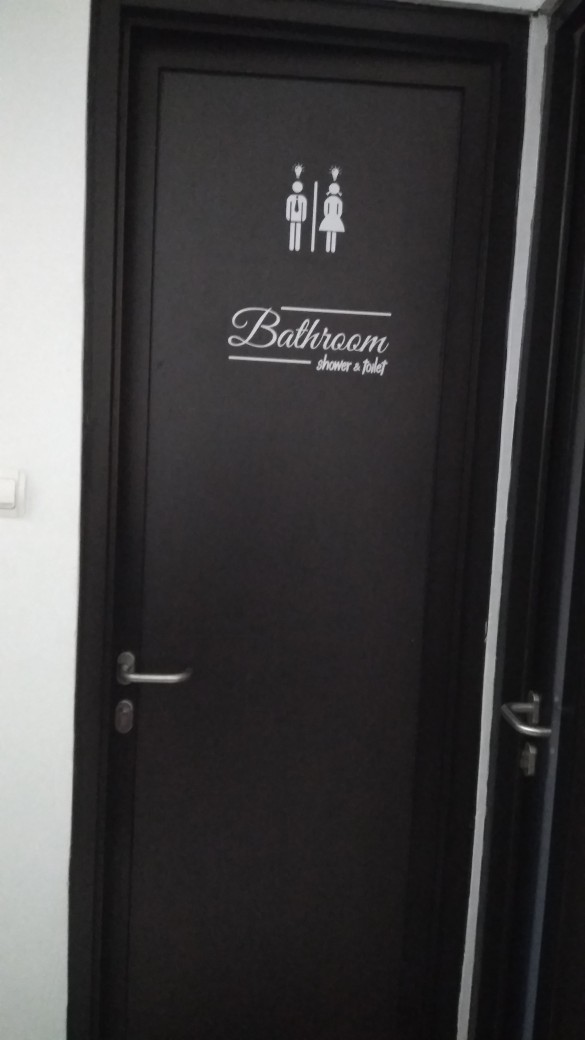 Sticker Pintu Bathroom Shower Toilet Idea Cewek Cowok Unik Dekorasi Dekorasi Rumah Pajangan Dinding