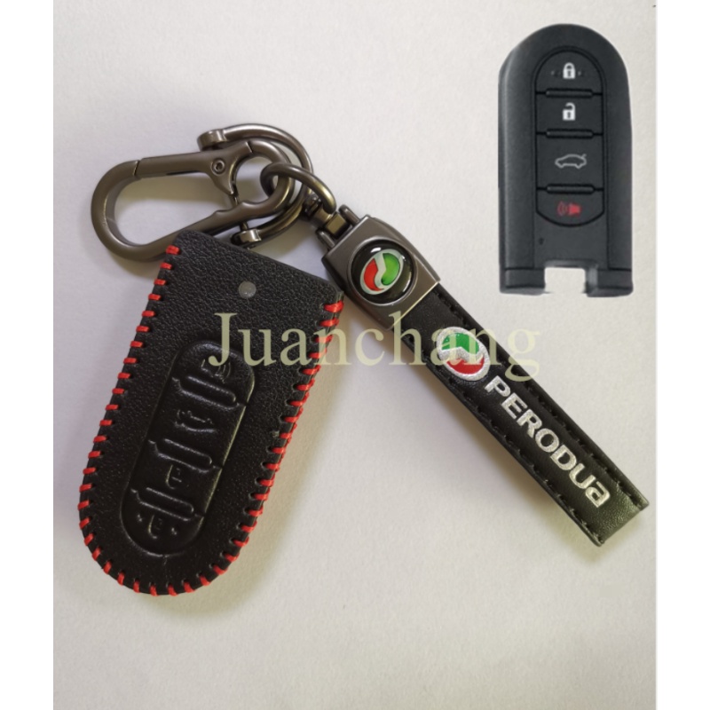 Casing Kunci Mobil 4 Tombol Bahan Kulit Untuk Toyota Rush Daihatsu Tanto LA600S LA800S LA610S ALL NEW RUSH 2018 / VELOZ 2019 DAIHATSU All New TERIOS