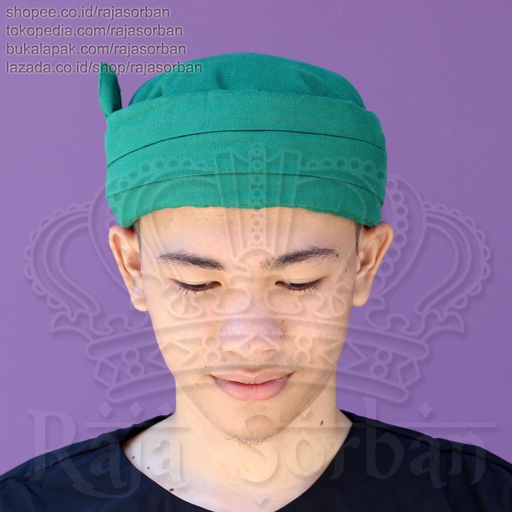 Iket Sunda Premium Candra Sumirat Hijau - Blangkon Sunda Iket Totopong Bendo Candra Sumirat Hijau