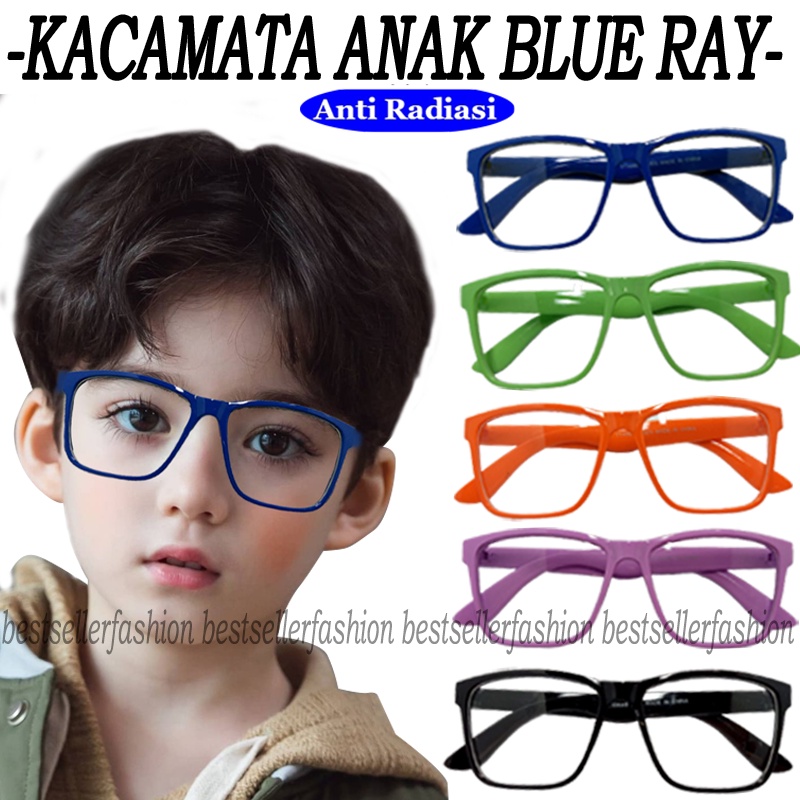 Kacamata Anak Anti Radiasi Blue Ray (Design Korea) Laki-laki &amp; Perempuan Kacamata Komputer hp Kaca mata Lensa Blue light Blocking