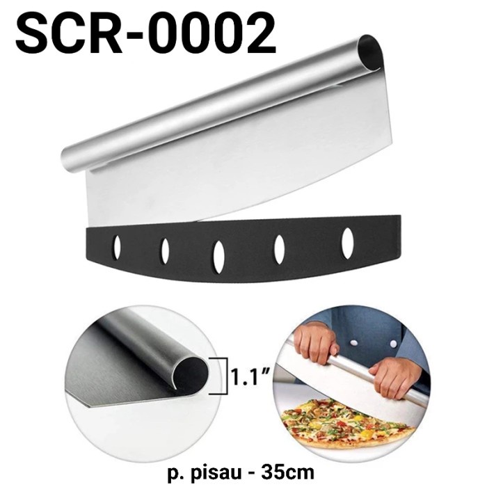 

SCR-0002 CAKE SCRAPPER STAINLESS STEEL PEMOTONG ADONAN PIZZA CUTTER TERMURAH