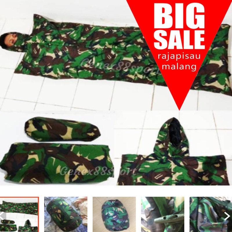 RPM sleeping bag original camo loreng jatah TNI tentara asli waterproof