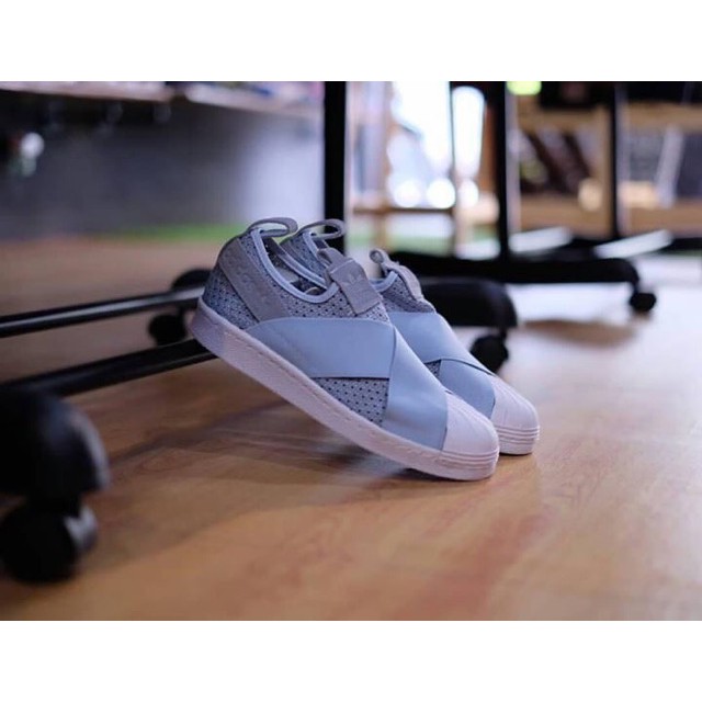 SEPATU CASUAL WANITA ADIDAS SUPERSTAR SLIP ON warna lengkap