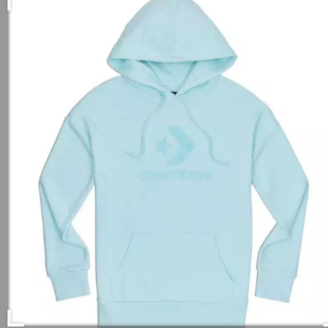 New Original Converse star Chevron graphic fullover hoodie size L blue