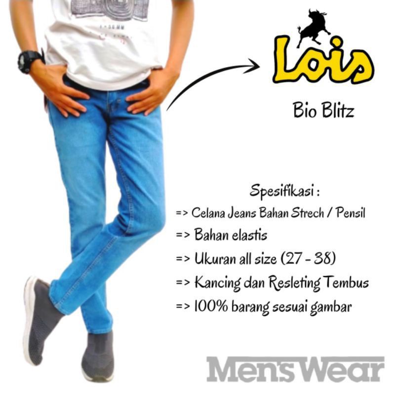 CELANA PANJANG LOIS JEANS  BLUE BioBlizt hitam garmens