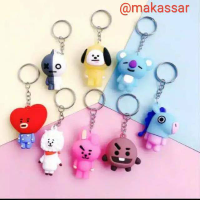 Gantungan kunci Boneka Keychain KPOP BTS BT21 Shopee Gantungan kunci Boneka Keychain KPOP BTS BT21 Shopee