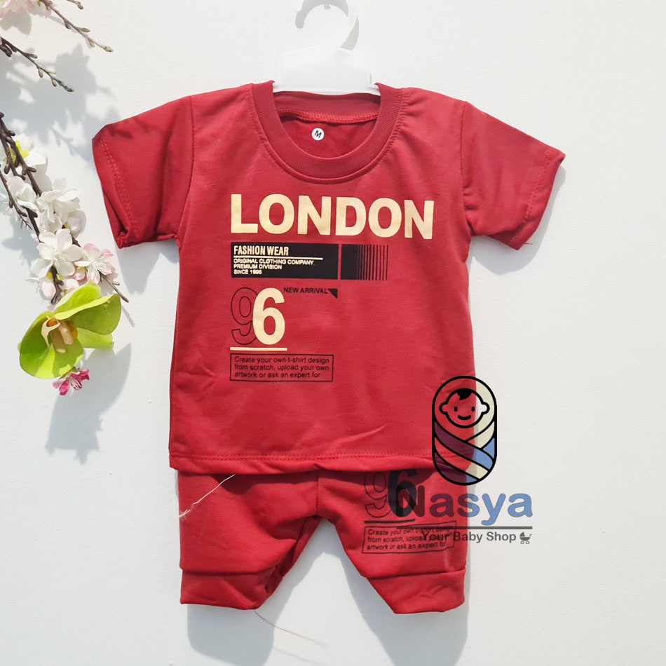 [RS-004] Setelan Baju, Anak laki-laki usia 3bulan - 2 tahun motif KEREN