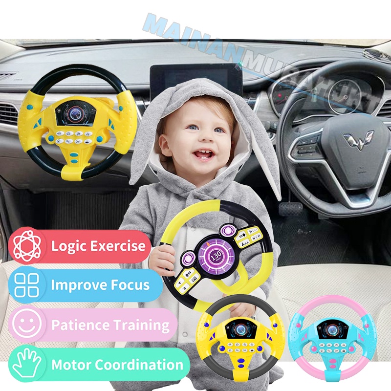 MAINANKEI MAINAN ANAK MURAH STEERING WHEEL SETIR SETIRAN MOBIL SOUND EFFECT SETIR MOBIL ANAK