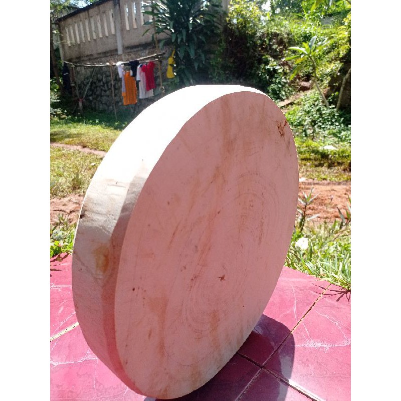 Talenan kayu Asem besar 40cm/talenan kayu asem bulat/pemotong daging/talenan potong/ talenan dapur