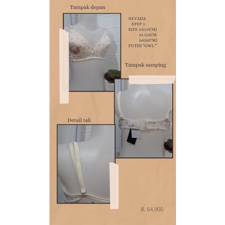 MINISET / BH REMAJA TANPA KAWAT NEVADA/GROSIRAN/ECERAN