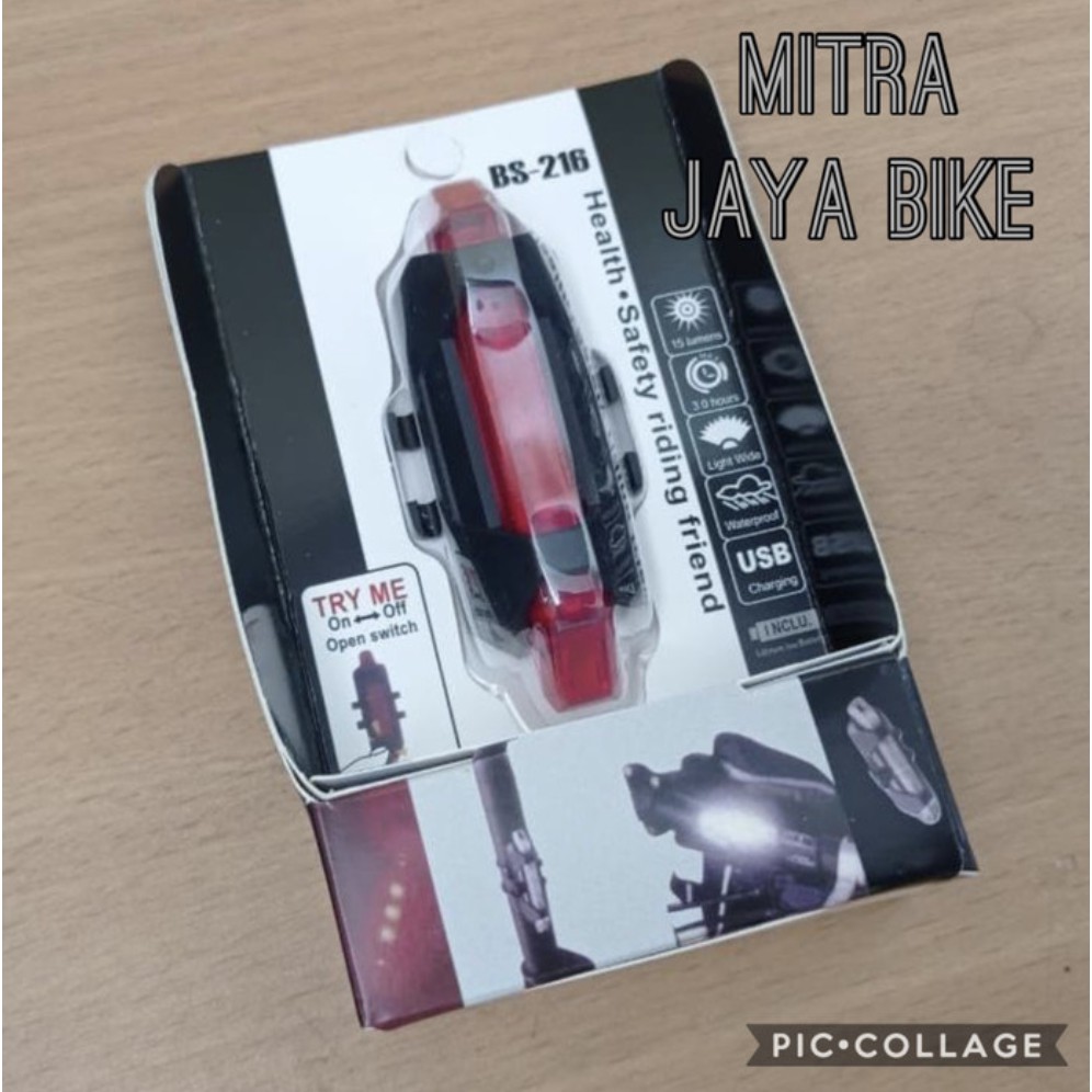 Lampu Sepeda Belakang BS 216 USB