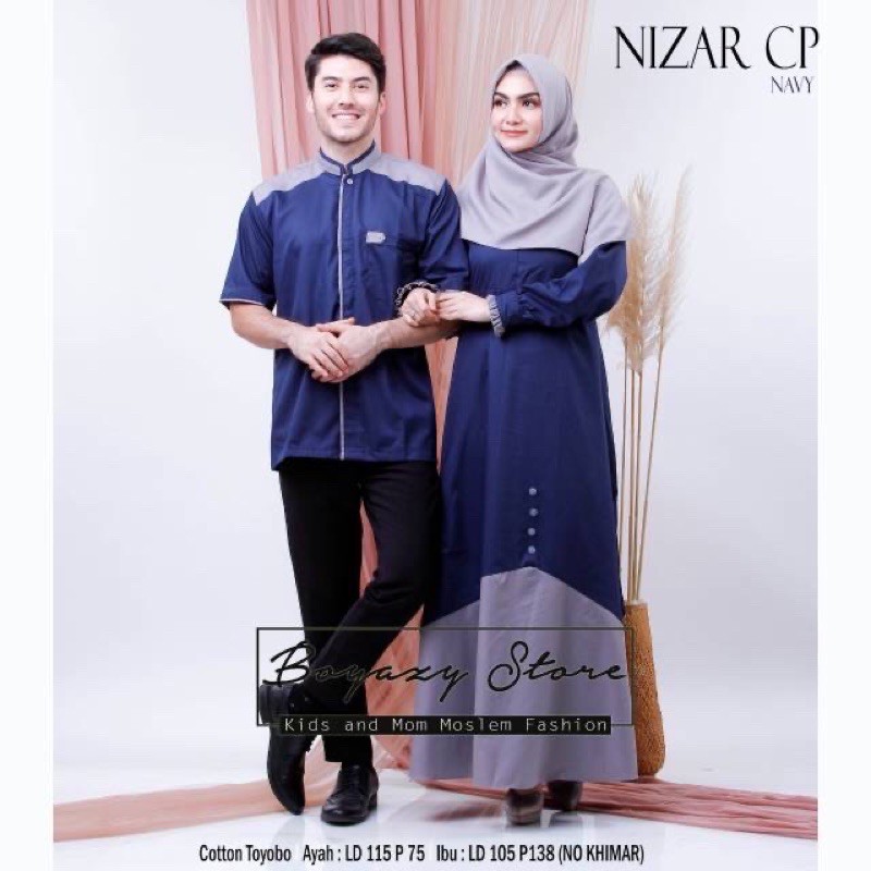 Gamis + Kemeja Nizar Couple Original by Boyazi
