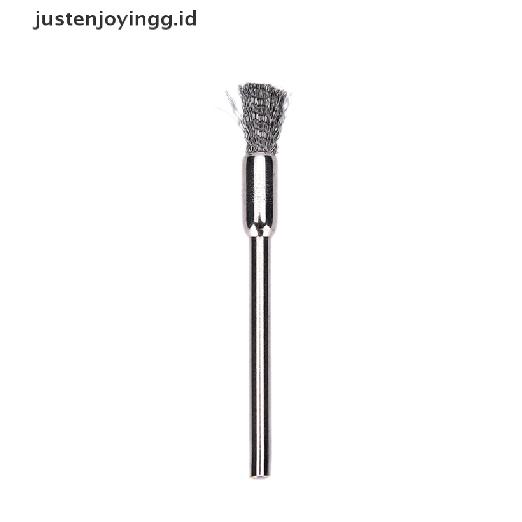 // justenjoyingg.id // New 10pc Mini Wire Brush Brushes Cup Wheel for Grinder or Drill 3x5mm ~