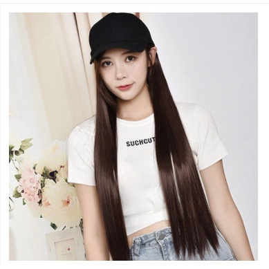 Wig Topi - Rambut Wig Wanita Lurus Panjang