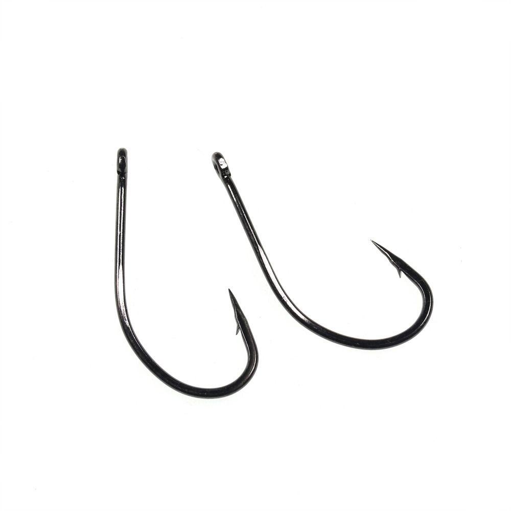 Lanfy Berduri Memancing Kait Stainless Steel 50 Pcs Tahan Lama Carp Fly Fishing Hook Black Nickle Carbon Steel Gurita Memancing Kait Sea Pint Hook Besar Panjang Shank